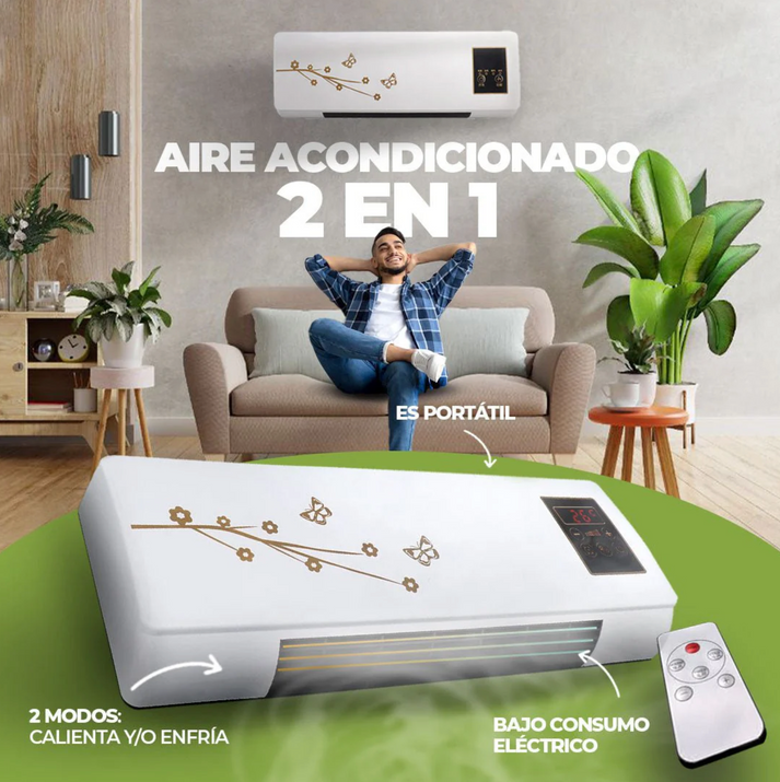 Mini Aire Acondicionado Portátil 2 en 1 - CLIMA PERFECTO & AHORRO DE ENERGÍA  (LIQUIDACIÓN POR CIERRE.)
