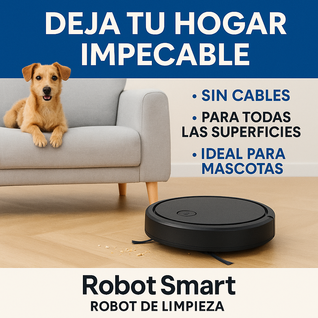RobotSmart® - Robot de Limpieza | Limpia, Aspira y Pule Tu Hogar Sin Esfuerzo (LIQUIDACIÓN POR CIERRE)
