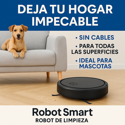 RobotSmart® - Robot de Limpieza | Limpia, Aspira y Pule Tu Hogar Sin Esfuerzo (LIQUIDACIÓN POR CIERRE)