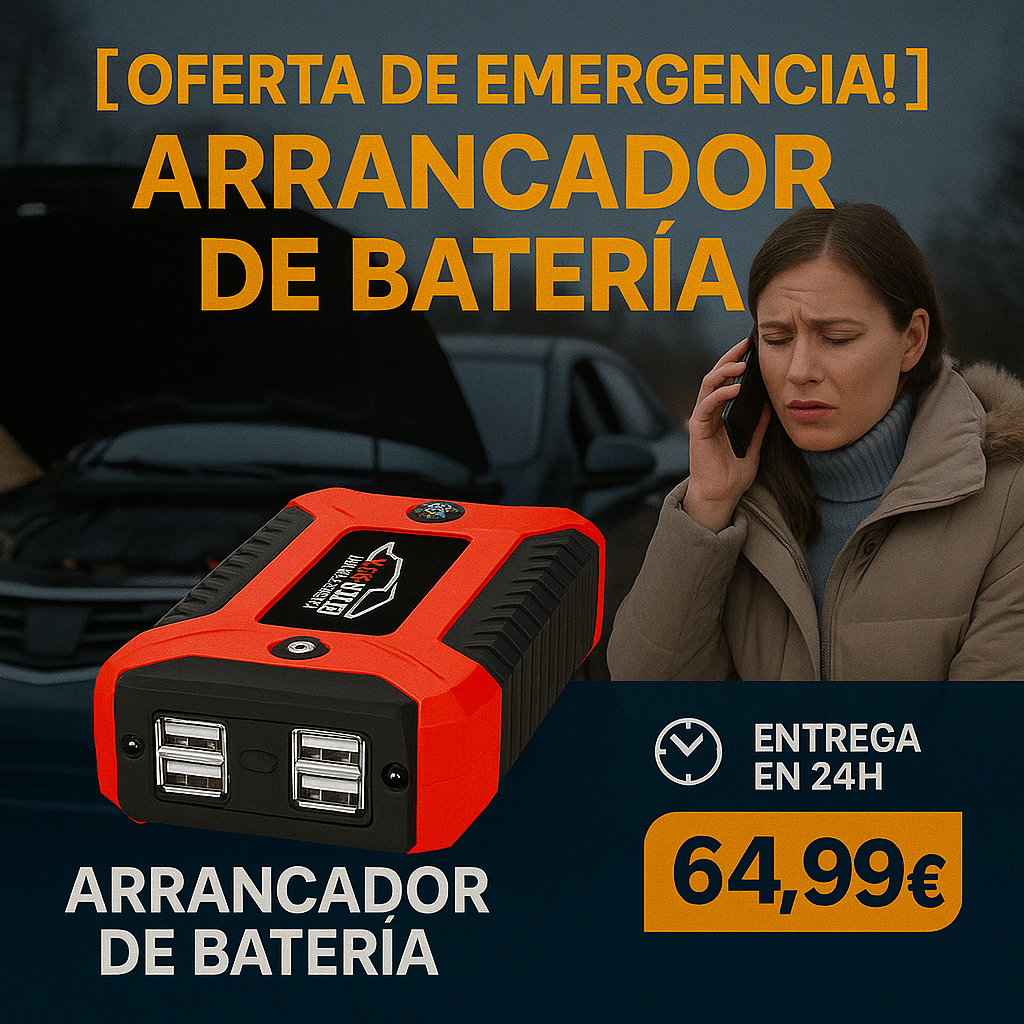 [OFERTA DE EMERGENCIA]  EnergyMax™ - Arrancador de Batería Con 11.000 mAh