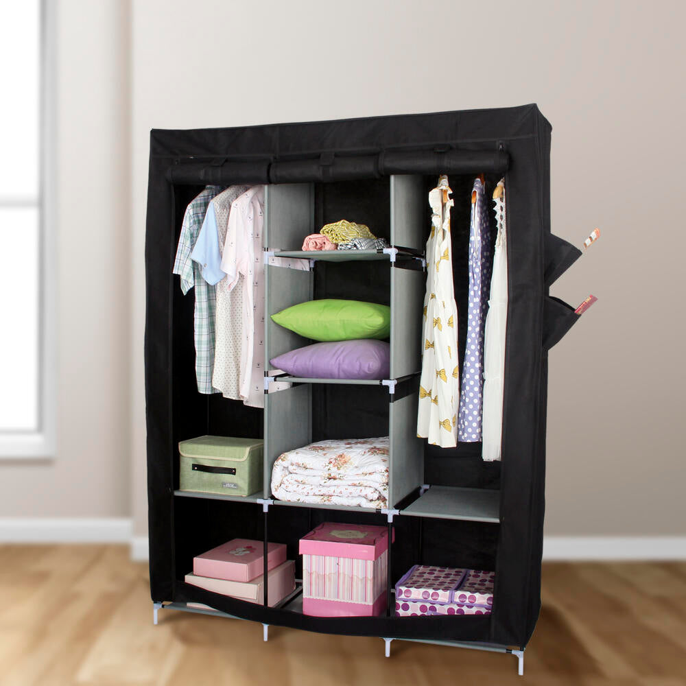 [SÚPER LIQUIDACIÓN] Armario Plegable con 8 Compartimientos y Estructura Reforzada